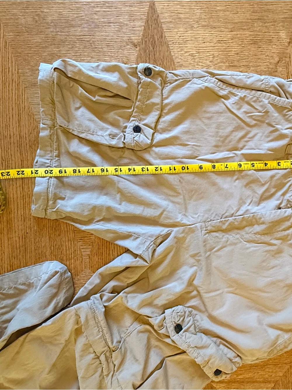 Men's Tan Timberland Five Pocket Convertible Cargo Pants to Shorts - Picture 11 of 16